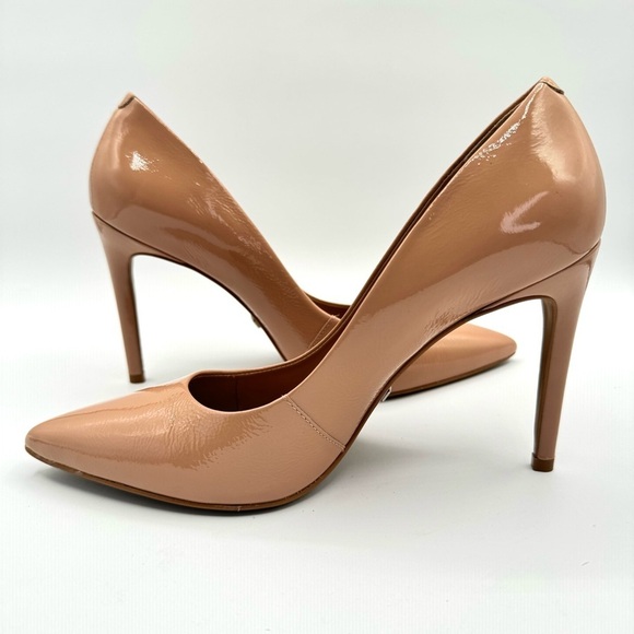 L’INTERVALLE NUDE HEELS PATENT LEATHER POINTED TOE HEELS MADE IN BRAZIL SIZE 9 - Picture 7 of 13